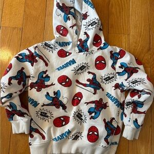 Marvel Spider-Man Kids Hoodie - White with Red & Blue Graphics